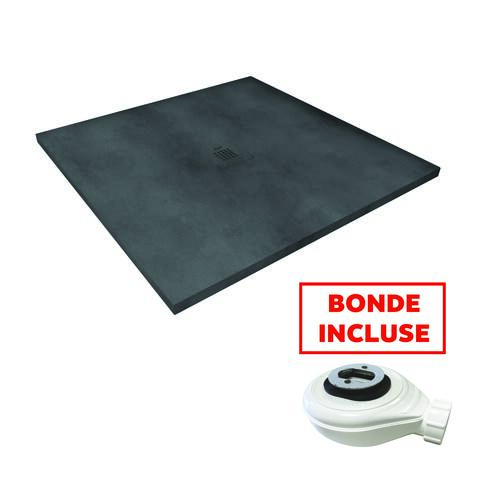 Receveur de douche résine de synthèse Nola Anthracite 90x90